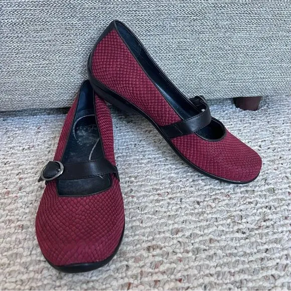 Dansko Orla Snake Cranberry Women's Mary Jane Shoes
