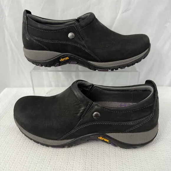 Dansko Patti Shoes Size 9 Slip On Vibram Nursing Black Leather Casual EU 39