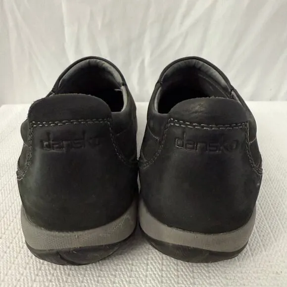 Dansko Patti Shoes Size 9 Slip On Vibram Nursing Black Leather Casual EU 39