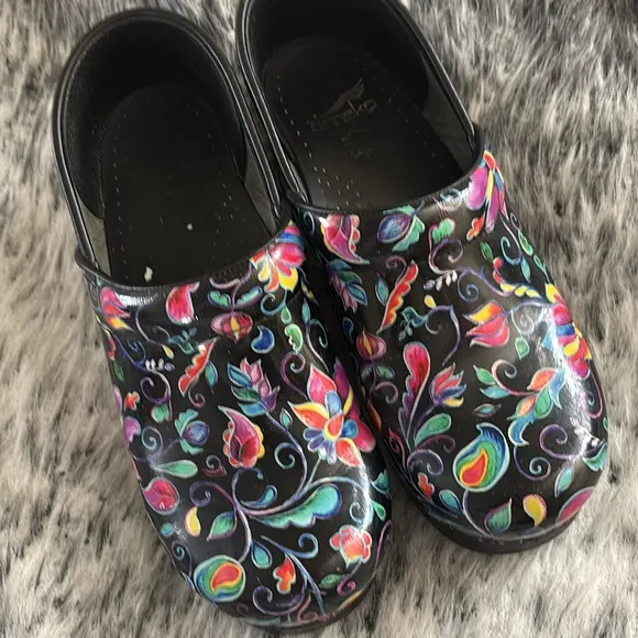 Dansko professional nursing shoes floral print size 38