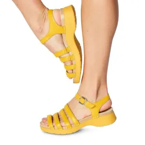 DANSKO ROXIE YELLOW LEATHERSANDAL SIZE 40 9.5-10 US