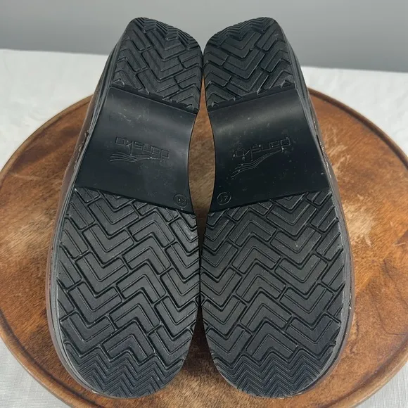 Dansko Shoes Wm 41 (US 10.5-11) Brown Leather Slip On Clog Professional Nursing