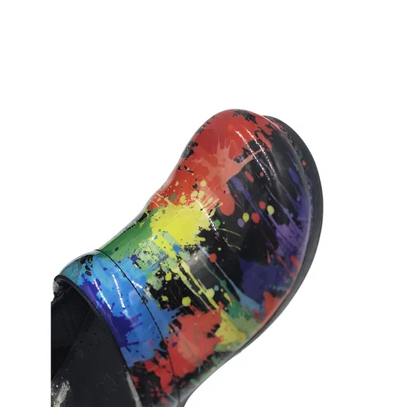 Dansko Shoes Women 9.5-10 US 40 EU Clogs Paint Splatter Comfort Workwear Nursing