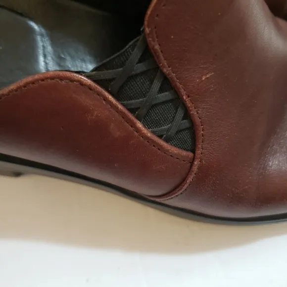 Dansko Solvei Brown Leather Clog Mules Size 39