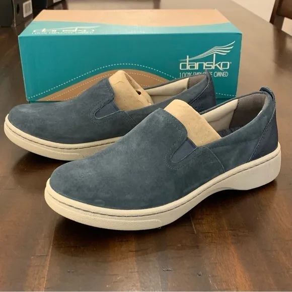 Dansko Suede Twin Gore Slip-on Sneakers Belle Navy Suede