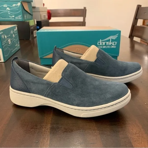 Dansko Suede Twin Gore Slip-on Sneakers Belle Navy Suede