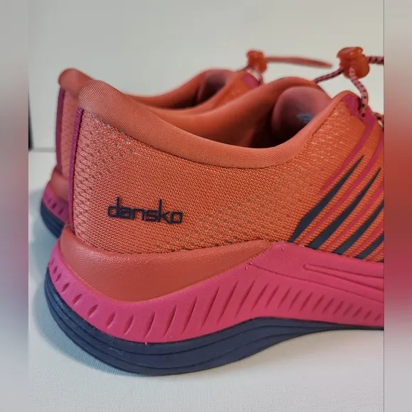 Dansko Women's Penni Coral Athletic Lace up Nursing Shoes Size 37 EU