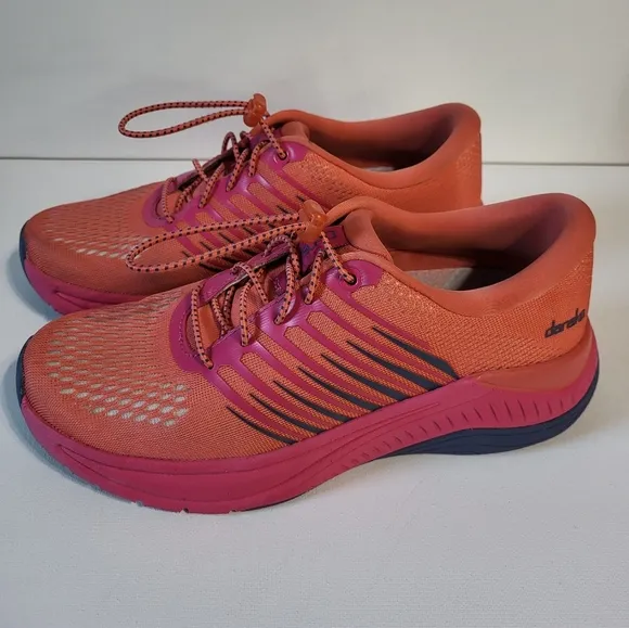 Dansko Women's Penni Coral Athletic Lace up Nursing Shoes Size 37 EU