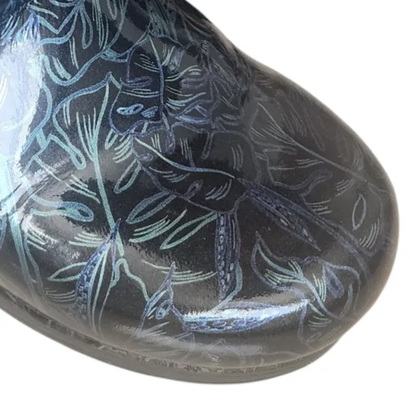 Dansko Womens Professional Tropical Leaf Patent Nursing Clogs Size 38 US 7.5-8