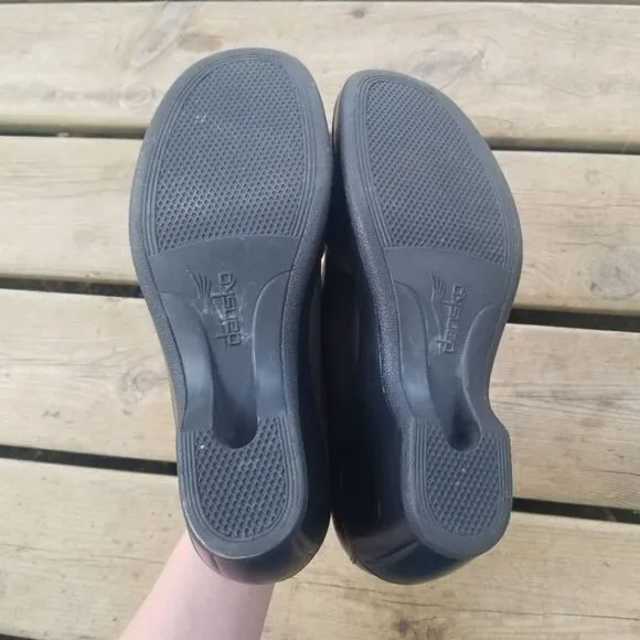 Dansko Bridget Brown Leather Wrap Front Close Toe Comfort Shoes Size 41
