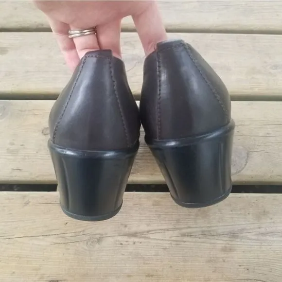 Dansko Bridget Brown Leather Wrap Front Close Toe Comfort Shoes Size 41