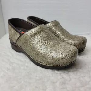 Dansko Gold Patterned Clogs