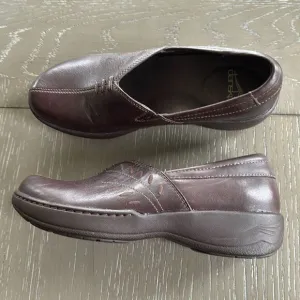Dansko Women’s Abigail Brown Leather Slip On Clogs Nursing Comfort Shoes Size 38