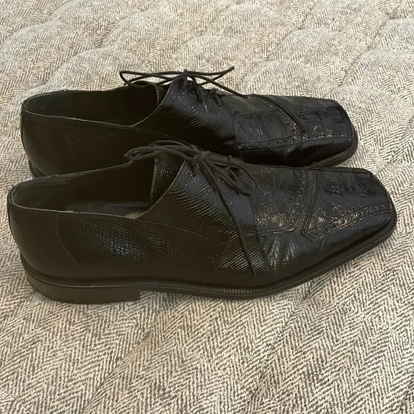 David Eden hand made crocodile dress shoes size 11