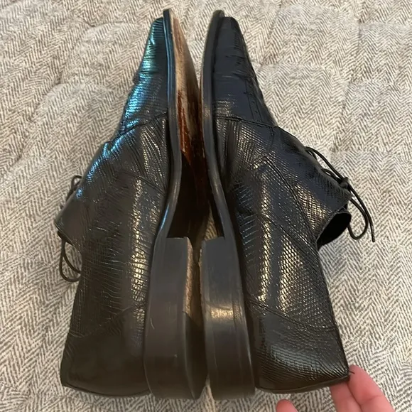 David Eden hand made crocodile dress shoes size 11