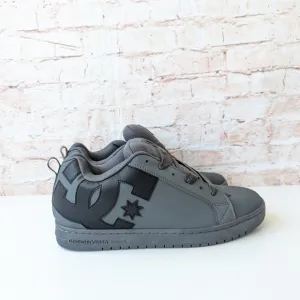 DC Black and Gray Leather Upper Casual Mens  Sneakers