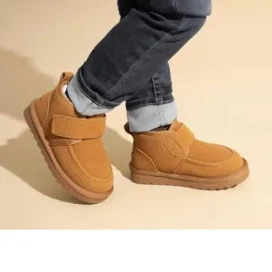 Dearfoams Tan Suede Boots with Elastic Goring