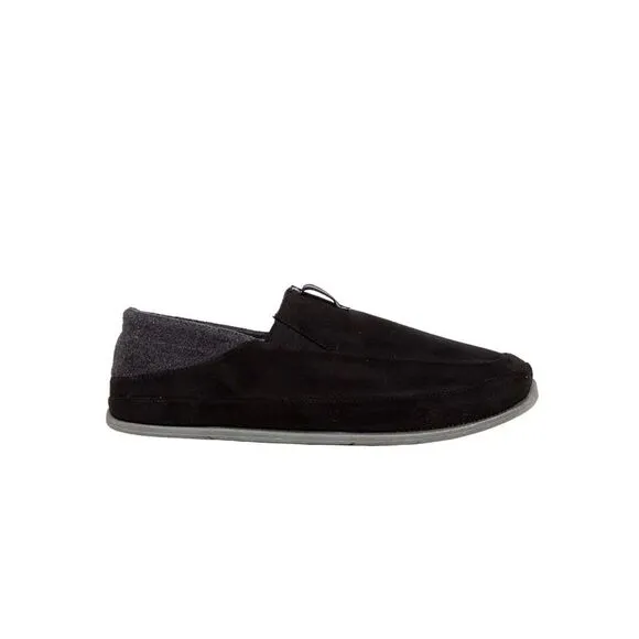 DEER STAGS  Mens Black Campo Round Toe Slip On Slippers Shoes 8 M