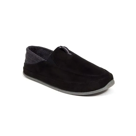 DEER STAGS  Mens Black Campo Round Toe Slip On Slippers Shoes 8 M