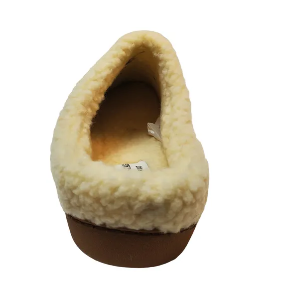 Deer Stags Mens Shoes Lodge Patterned Knit Slip On Slippers Dark Brown T…