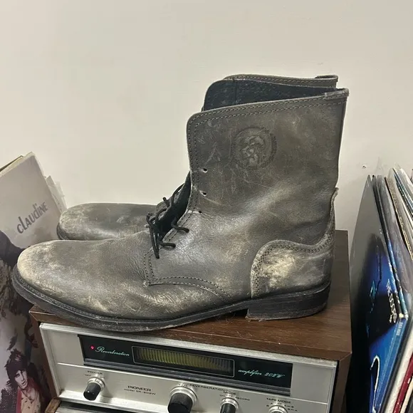 Diesel Norman Distressed Leather Boots Men’s Size 11.5