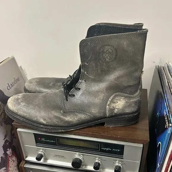 Diesel Norman Distressed Leather Boots Men’s Size 11.5