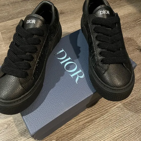 Dior Textured Black Sneakers