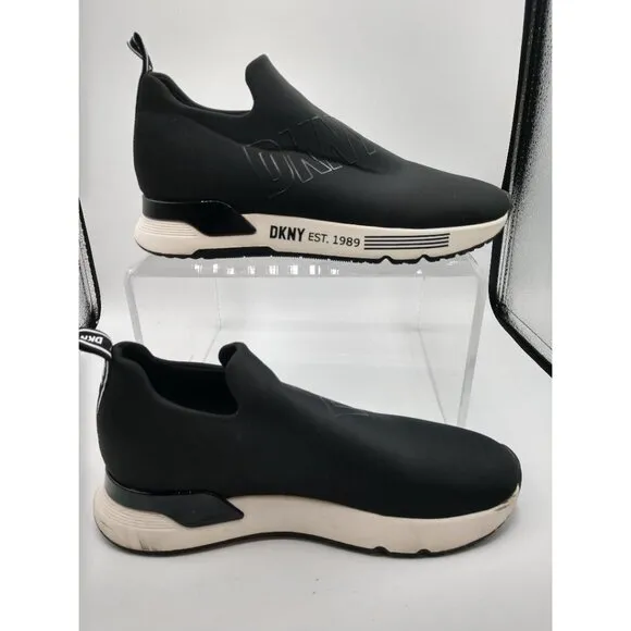 DKNY Black Slip-On Sneakers Size 8.5 M Womens
