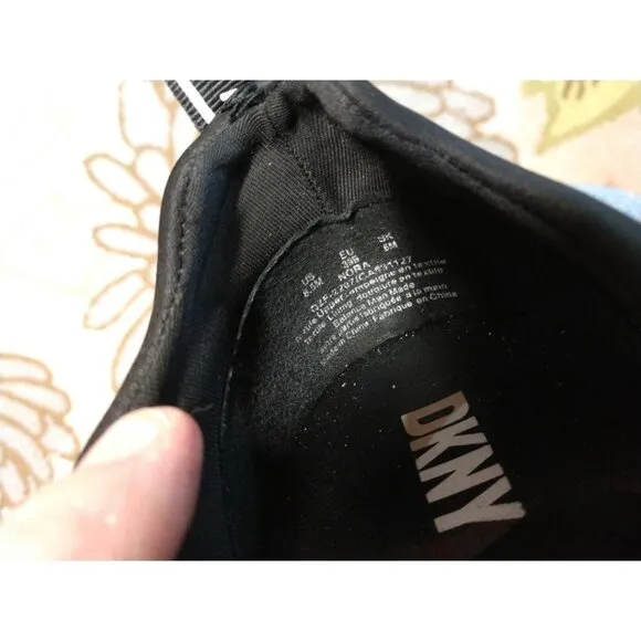 DKNY Black Slip-On Sneakers Size 8.5 M Womens
