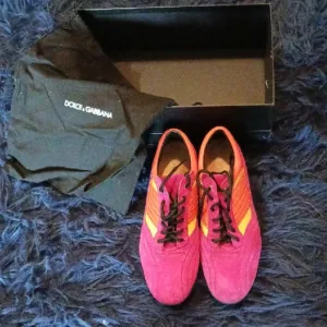 Dolce &amp; Gabbana Pink and Orange Sneakers