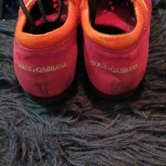 Dolce &amp; Gabbana Pink and Orange Sneakers
