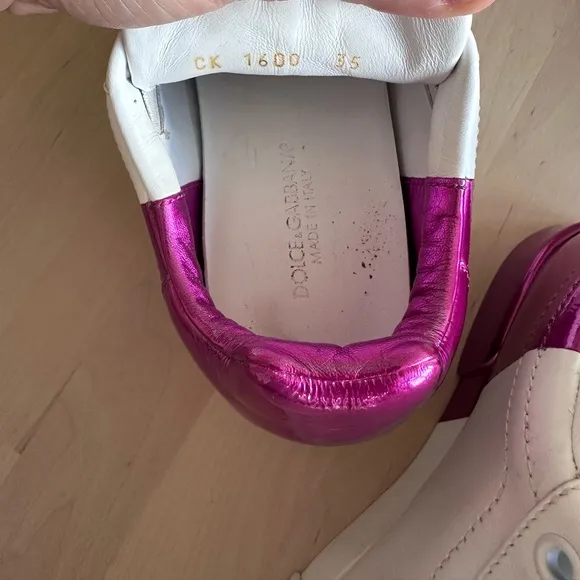 Dolce &amp; Gabbana Pink and white sneakers