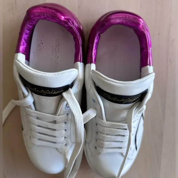 Dolce &amp; Gabbana Pink and white sneakers