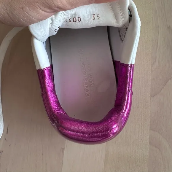 Dolce &amp; Gabbana Pink and white sneakers