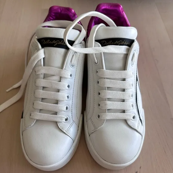 Dolce &amp; Gabbana Pink and white sneakers