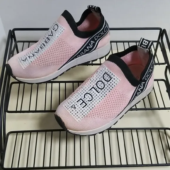 Dolce &amp; Gabbana Women's Pink Slip-On Sneakers