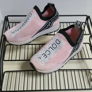 Dolce &amp; Gabbana Women's Pink Slip-On Sneakers