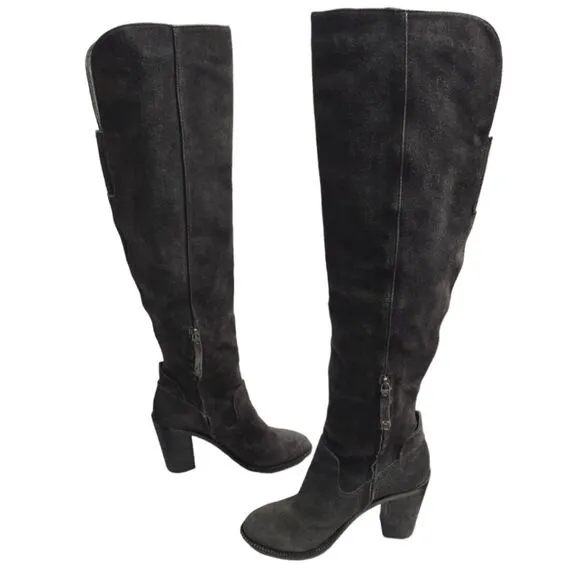 Dolce Vita Ohanna Over The Knee Boots Sz 7.5 Dark Gray