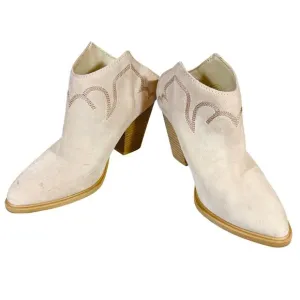 Dolce Vita Sola Ankle Boots Booties Size 8.5 Dune Western Slip On Heel Used