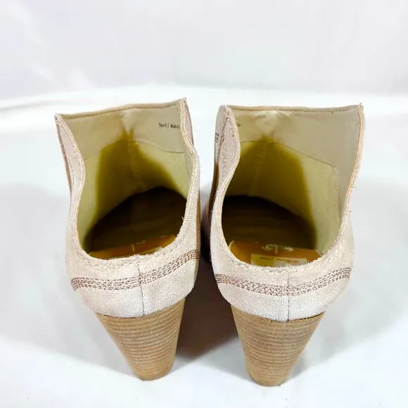 Dolce Vita Sola Ankle Boots Booties Size 8.5 Dune Western Slip On Heel Used