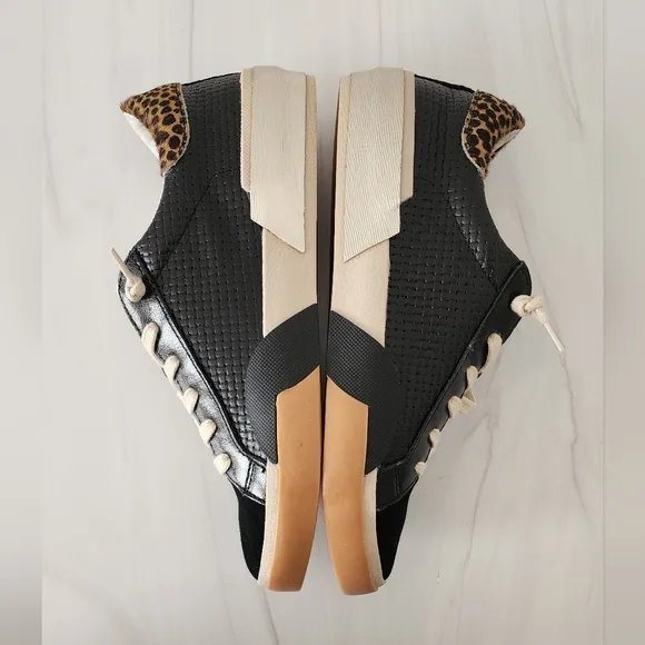 Dolce Vita Zina Plush Leopard Trim Women’s 8 Sneakers NEW