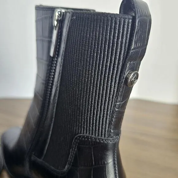 Donald J. Pliner Boots Women's 8.5 Kath Leather Animal Print Chelsea