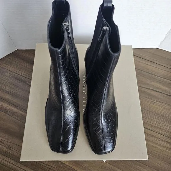 Donald J. Pliner Boots Women's 8.5 Kath Leather Animal Print Chelsea