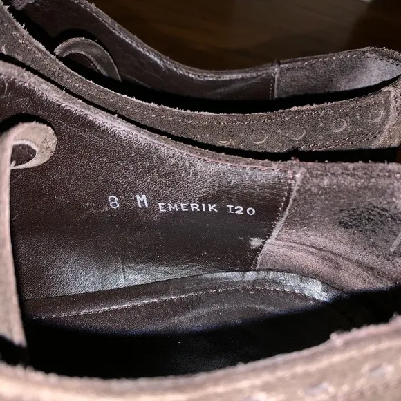 Donald J. Pliner Brown Suede Oxford Wingtip Shoes