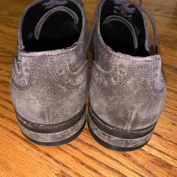Donald J. Pliner Brown Suede Oxford Wingtip Shoes