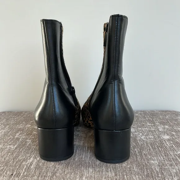 Donald J. Pliner “Cindee” calf, hair and black leather ankle boots - EUC