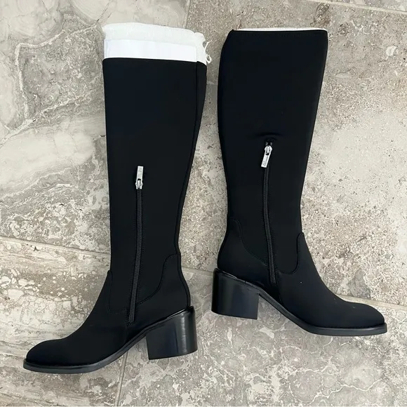 Donald Pliner Cassidy Black Crepe Tall Shaft Boot Size 5M New in Box Retail $268