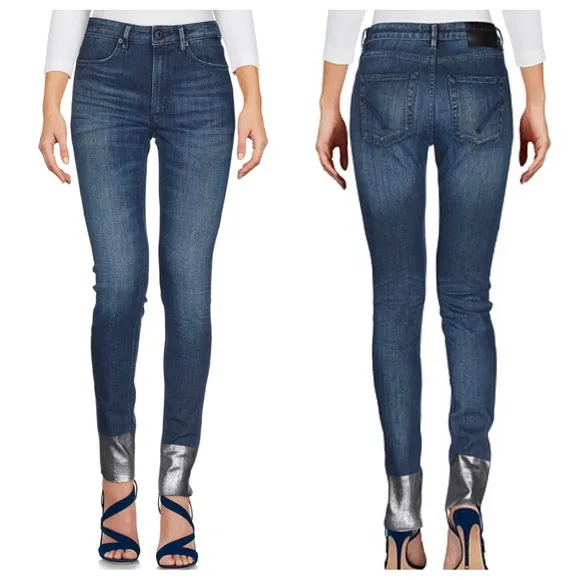 Dondup Super Skinny Silver Metallic Jean | 29
