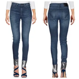 Dondup Super Skinny Silver Metallic Jean | 29