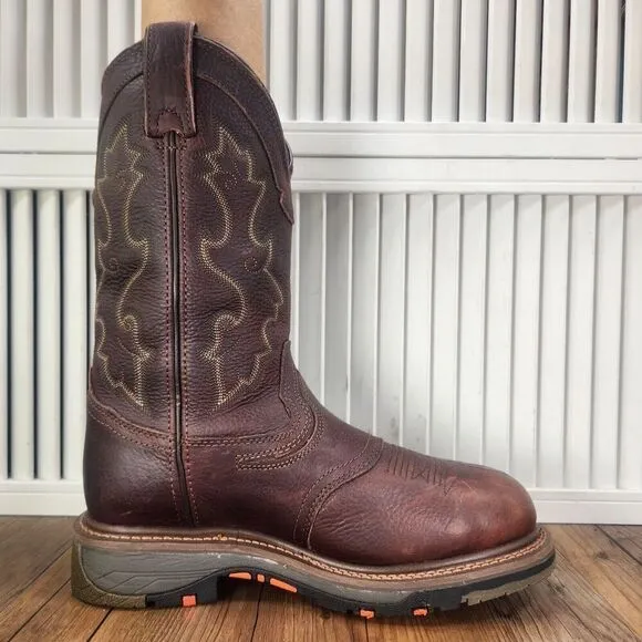 Double H DH5133 EH Safety Boots Men 7.5 EE Wide Brown Leather Composite Toe Work